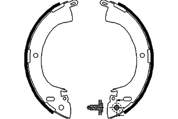 KAVO PARTS Piduriklotside komplekt BS-6403